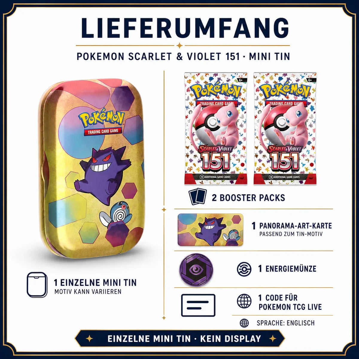 Pokemon Scarlet & Violet 151 - Mini Tin
