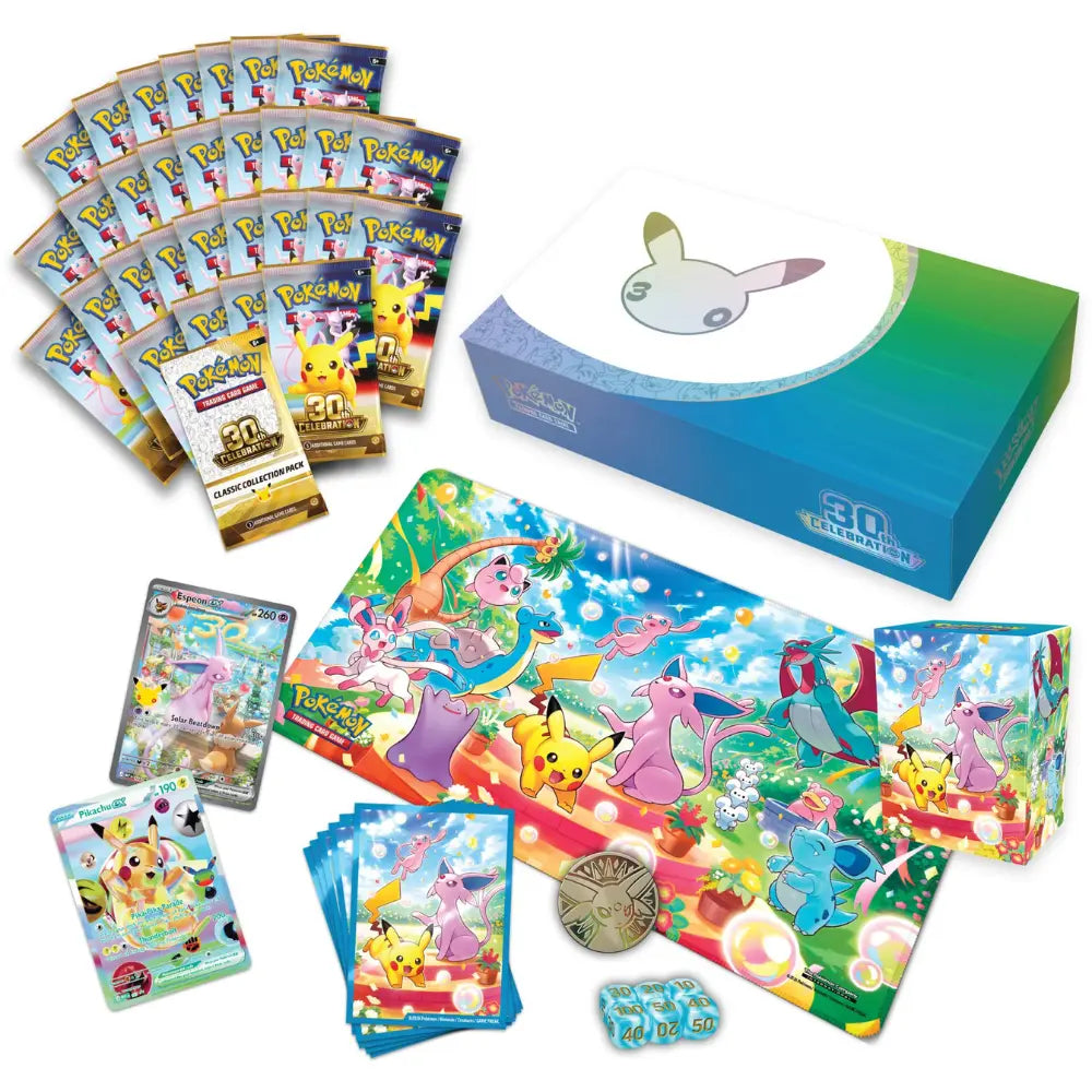 Pokemon 30th Celebration Ultra-Premium Collection Day – Komplettinhalt mit Playmat Promos Boostern und Zubehör – bei CardsRfun