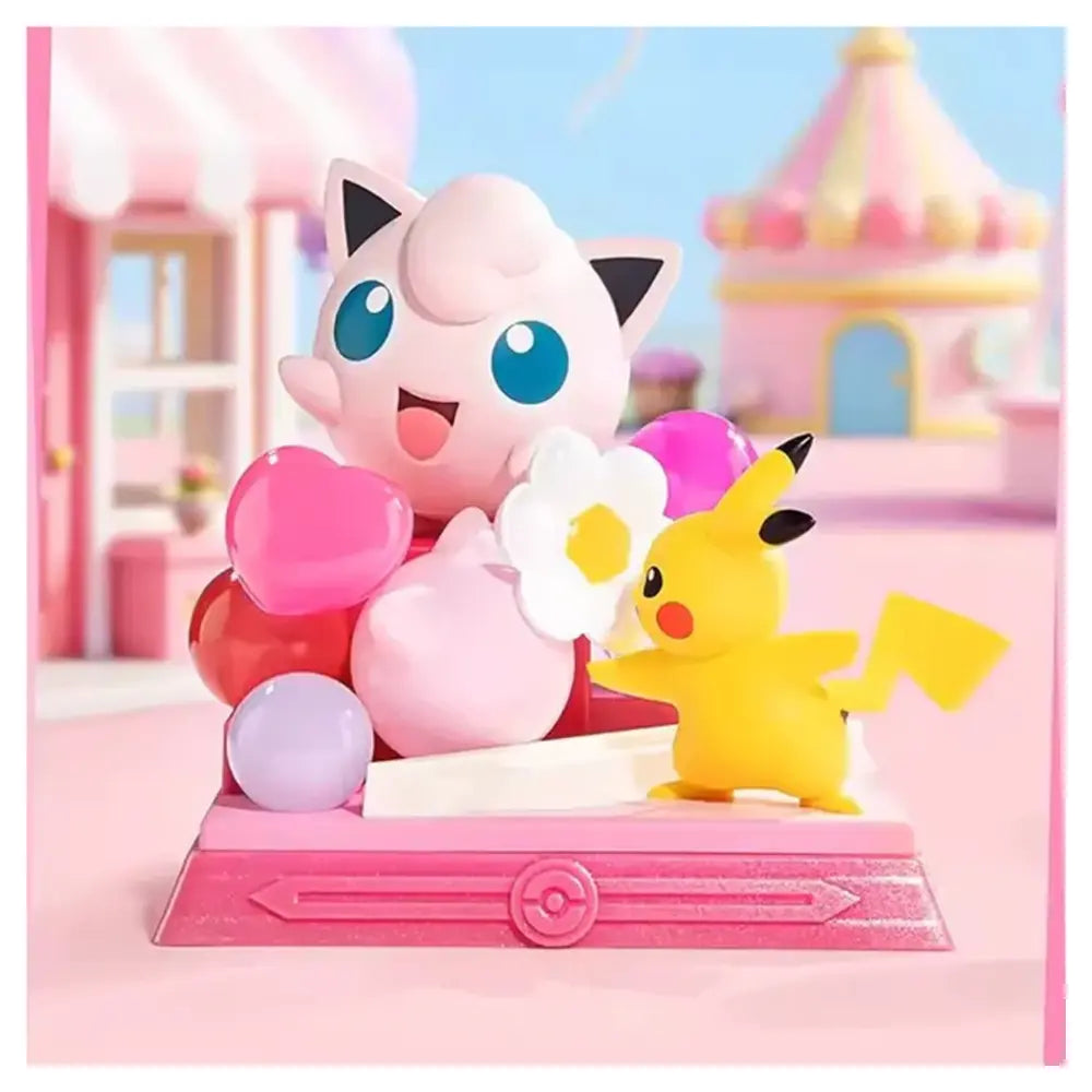 FUNISM Pokemon Pikachu & Pummeluff Figur – rosa Ballons-Diorama, Pikachu & Friends Series