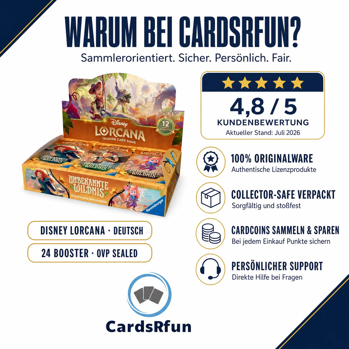 Disney Lorcana: Unbekannte Wildnis - Display (DE)