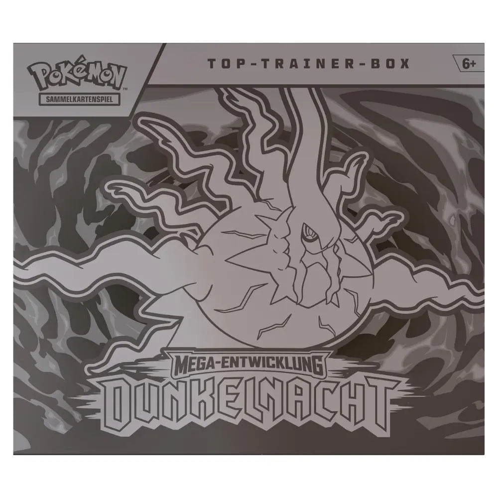 Pokemon Dunkelnacht Top Trainer Box Frontansicht Mega-Entwicklung DE – bei CardsRfun