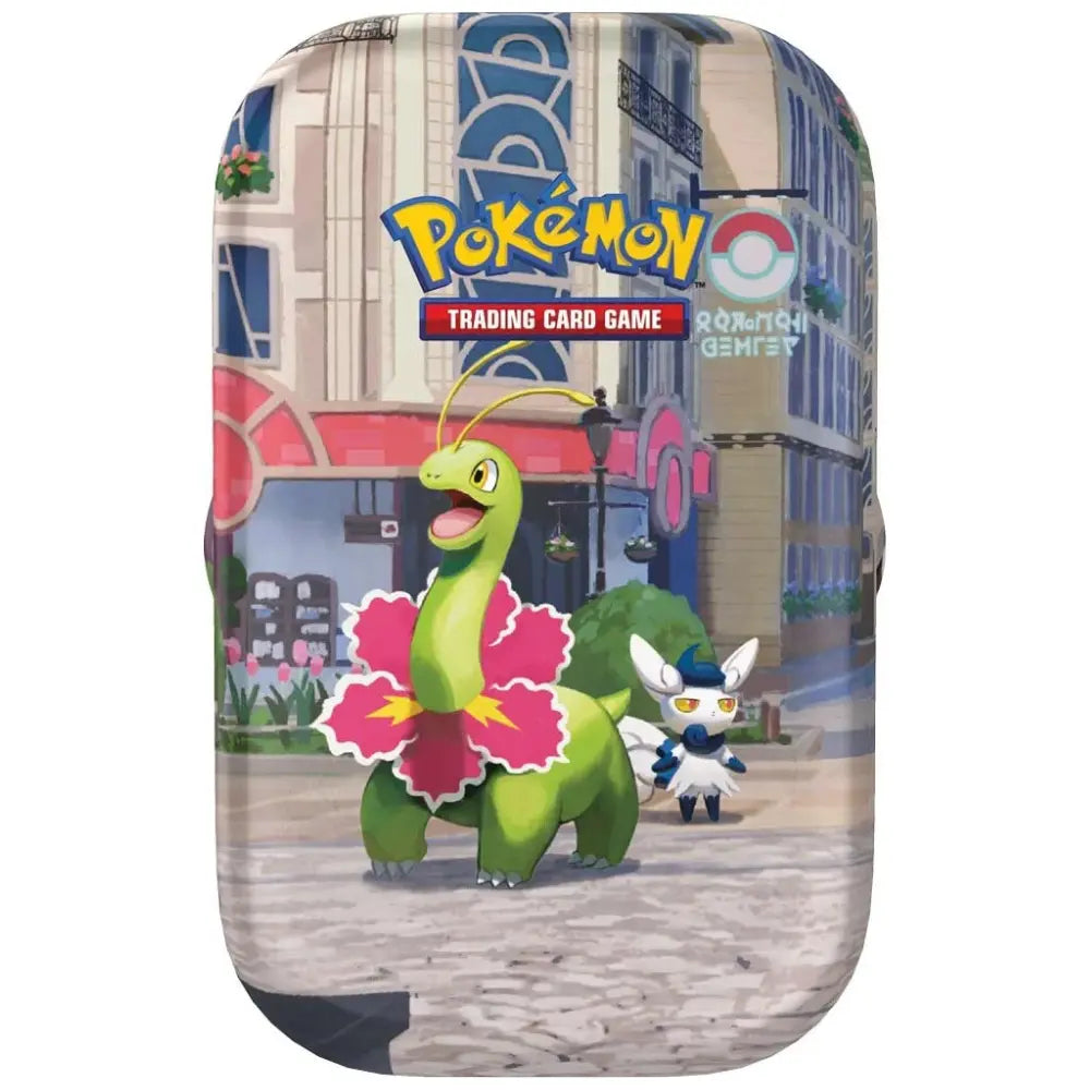 Lumiose City Mini Tin Meganium & Meowstic – Pokemon Center Kalos, TCG EN