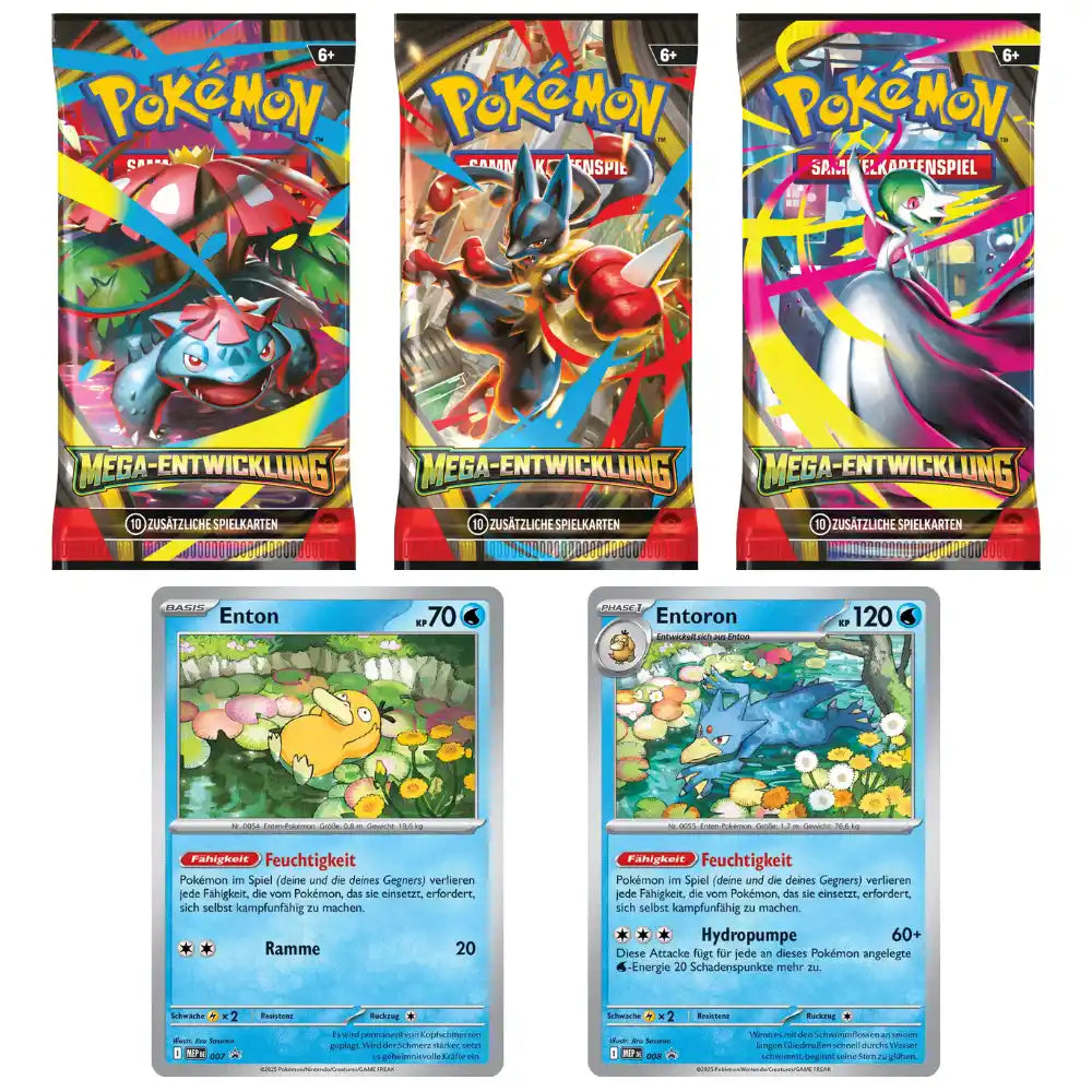 Pokemon Mega-Entwicklung: 3-Pack Blister CardsRfun