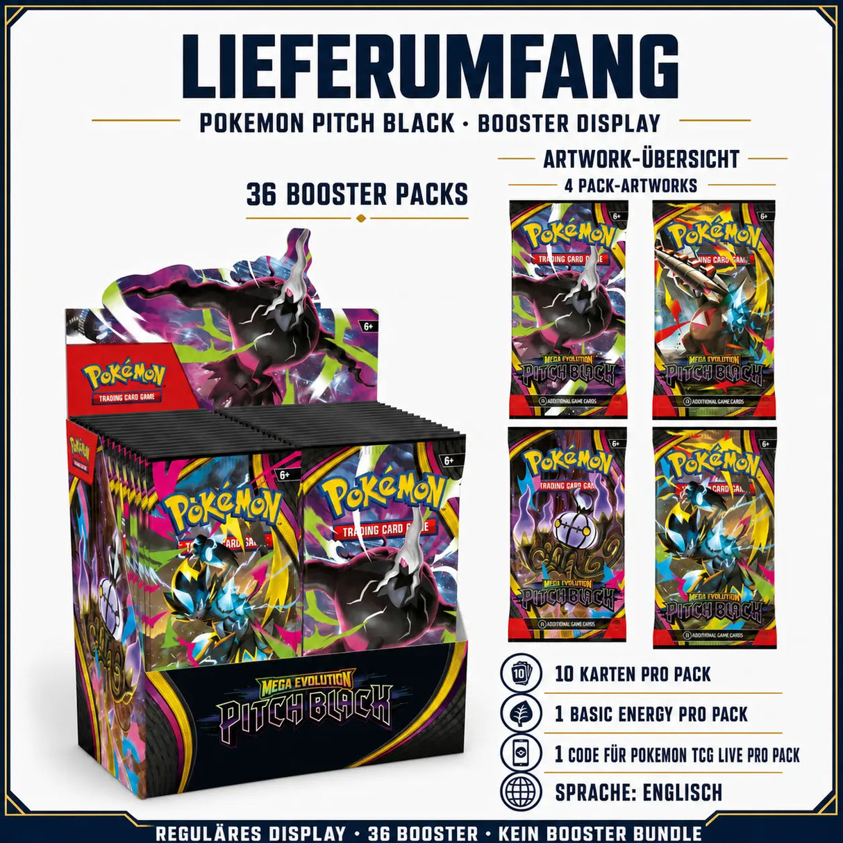 Pokemon Pitch Black - Booster Display