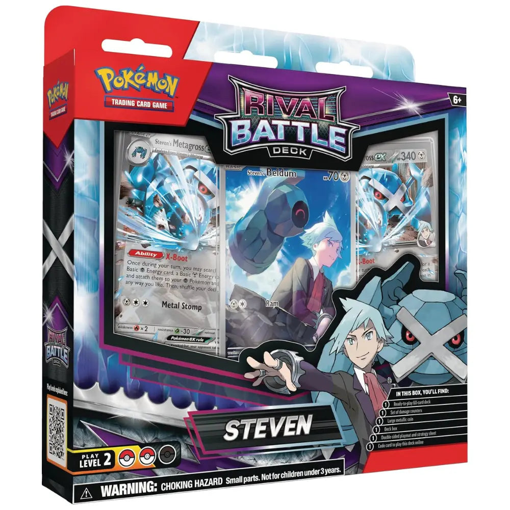 Pokemon Rival Battle Deck Steven Frontansicht mit Metagross ex EN – bei CardsRfun