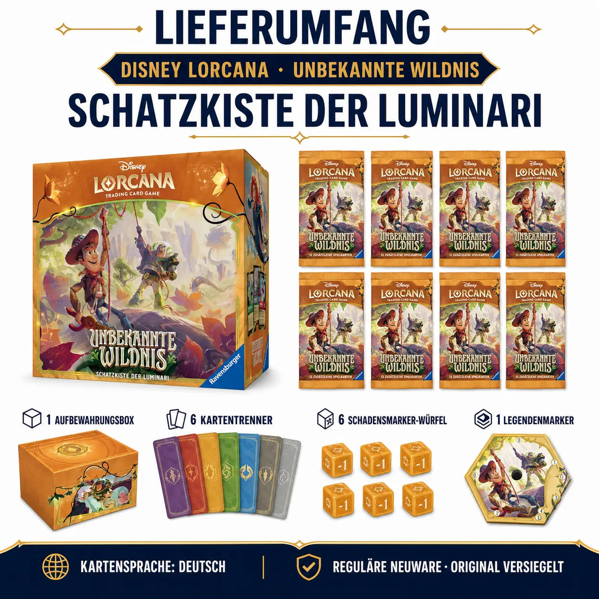 Disney Lorcana: Unbekannte Wildnis - Schatzkiste der Luminari (DE)