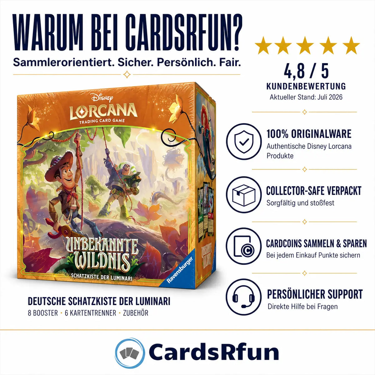 Disney Lorcana: Unbekannte Wildnis - Schatzkiste der Luminari (DE)