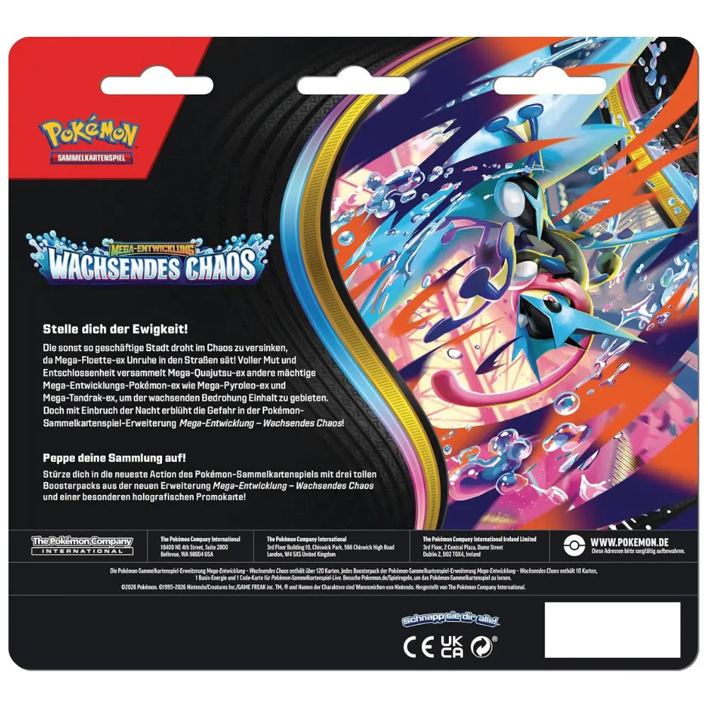 Pokemon Wachsendes Chaos: 3-Pack Blister (DE)