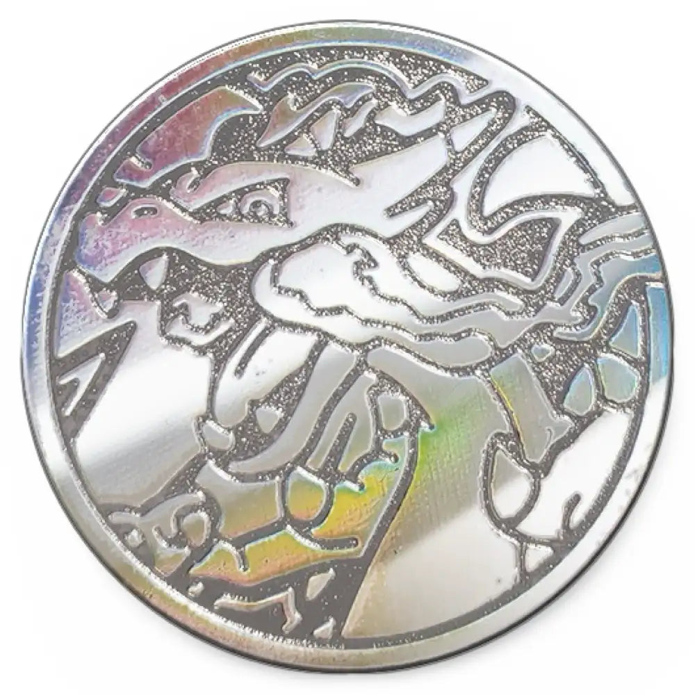 Metallmünze Mega Charizard X mit Holo-Effekt