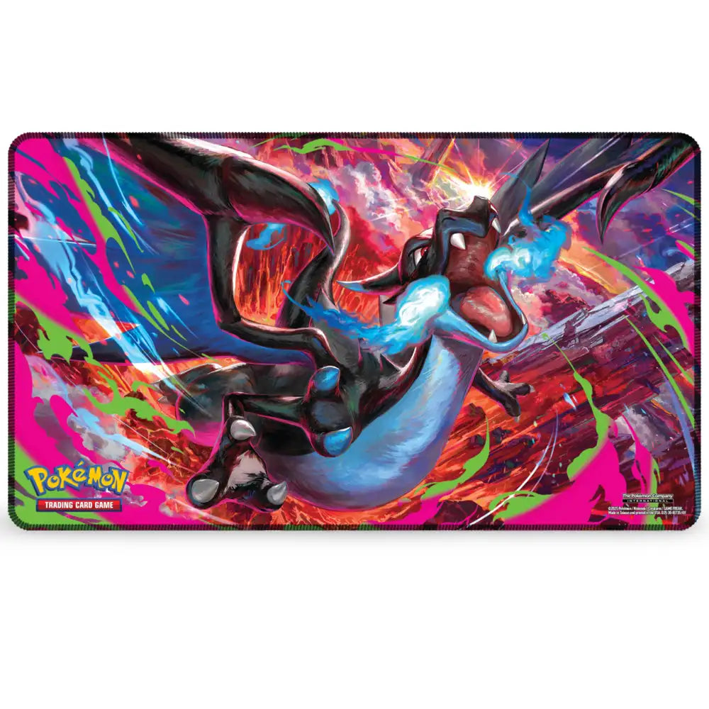 Mega Charizard X ex Playmat mit dynamischem Artwork