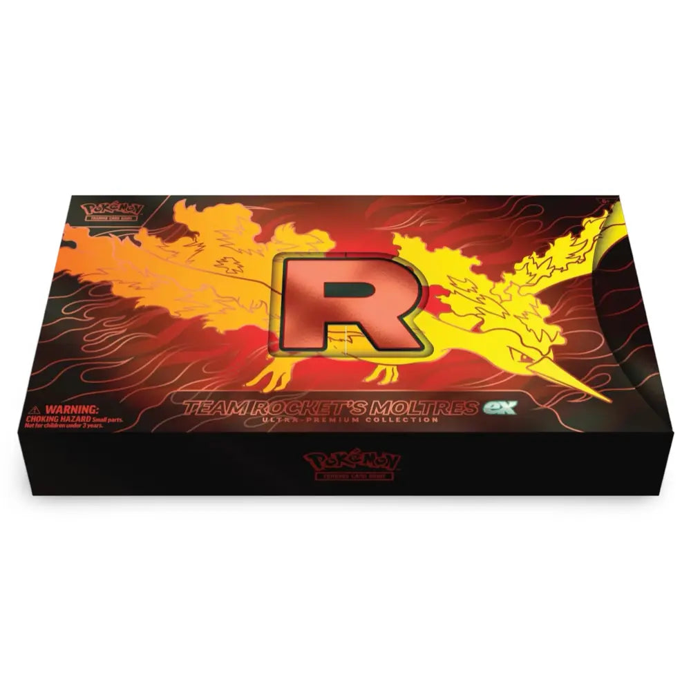 Pokemon Team Rocket's Moltres ex Ultra Premium Collection Box – Frontalansicht