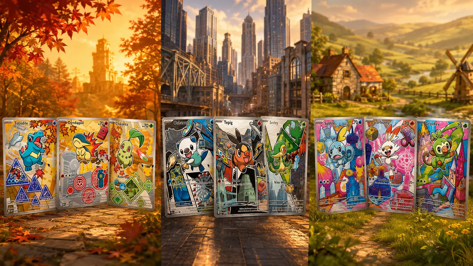 Artworks der First Partner Illustration Collection Series 2 enthüllt. Spannende Karten aus 3 Generationen.