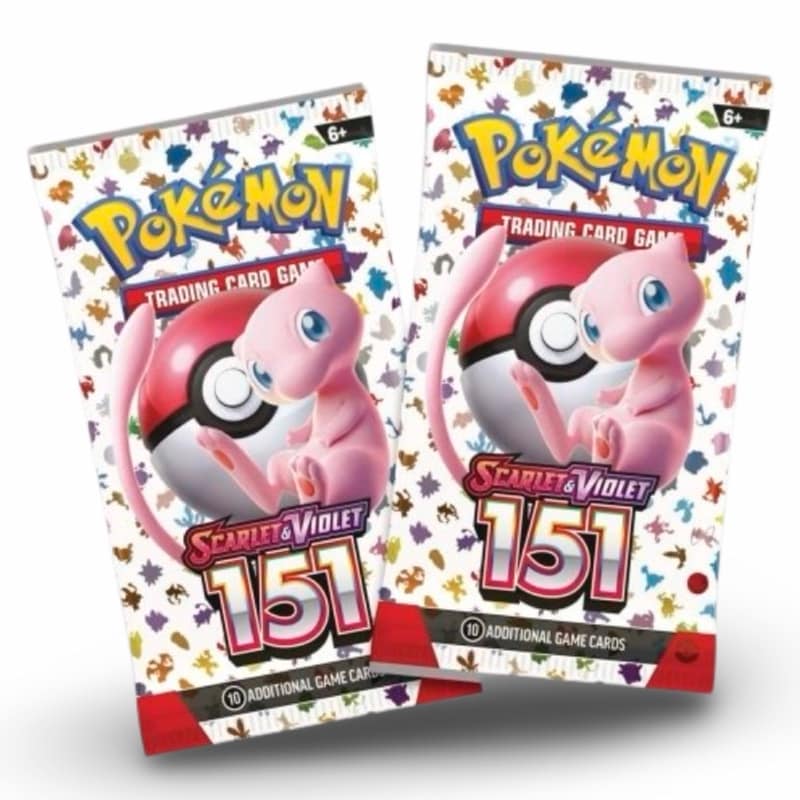 Pokemon 151 Mini Tin Inhalt – 2 Booster Packs aus Scarlet Violet 151 mit Mew-Artwork
