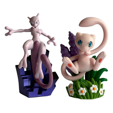 Pokemon 30th Celebration Sammlerfiguren Mewtwo auf Kristallsockel und Mew auf Blumensockel – bei CardsRfun