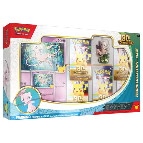 Pokemon 30th Celebration Figure Collection Mew – Box-Frontansicht mit Sammlerfigur – bei CardsRfun