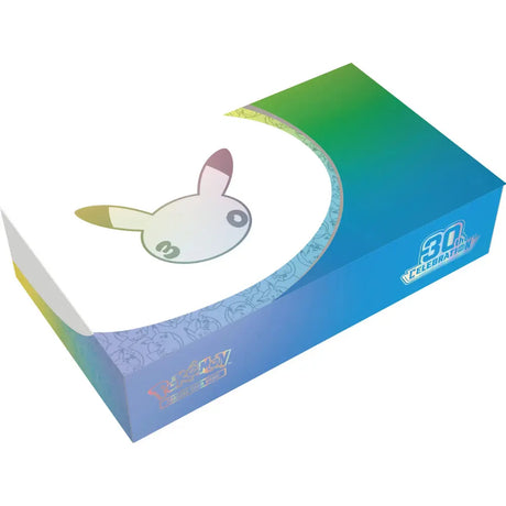 Pokemon 30th Celebration Ultra-Premium Collection Day – Box Seitenansicht blau-grüner Gradient – bei CardsRfun