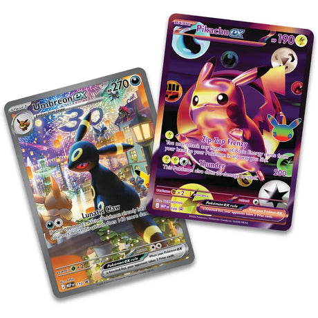 Pokemon 30th Celebration Foil-Promos Night – Umbreon ex MEP 110 und Pikachu ex MEP 109 – bei CardsRfun