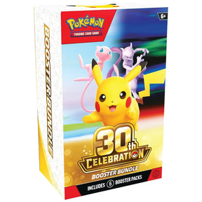 30th Celebration Booster Bundle Box mit Pikachu, Mew und Mewtwo – bei CardsRfun