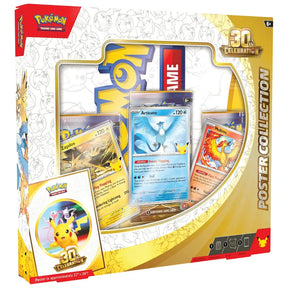 30th Celebration Poster Collection Box mit Articuno, Zapdos und Moltres Promos – bei CardsRfun