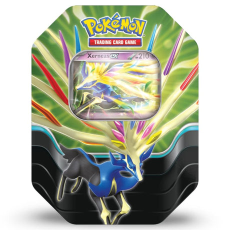 Pokemon Azure Legends Tin – Xerneas ex Variante, gruenes Design mit Xerneas ex SVP 179 Promo-Karte 210 HP
