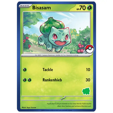 Bisasam - Bisasam & Pokeball Stempel- Mein erstes Spiel (DE) CardsRfun