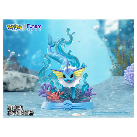 FUNISM Pokemon Aquana Figur – Tiefsee-Korallen-Diorama, blauer Sockel, Adventure! Evoli Series