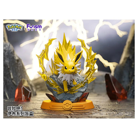 FUNISM Pokemon Blitza Figur – goldener Blitz-Ring-Diorama, gelber Sockel, Adventure! Evoli Series