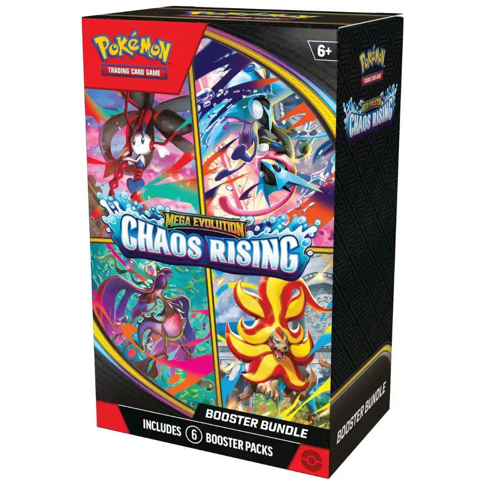 Chaos Rising Booster Rückseite – 10 Karten, 1 Basic Energy, 1 TCG Live Code bestätigt