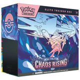 Pokemon Chaos Rising Elite Trainer Box – schraege Frontansicht der Box mit Mega Greninja ex Artwork und Elite Trainer Box Branding