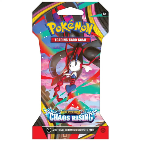 Pokemon Chaos Rising Sleeved Booster – Artwork mit Mega Floette ex, schwarz-roter Hintergrund