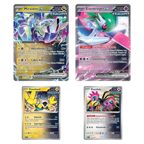 Miraidon ex und Eisenkrieger ex mit Zukunft-Stempel – holografische Karten im Miraidon-Deck – bei CardsRfun