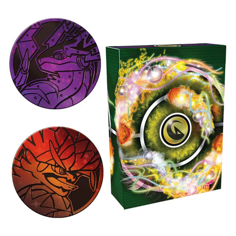 Sammlermünzen Koraidon ex und Miraidon ex sowie Deckbox aus dem Deluxe Kampfdeck – bei CardsRfun