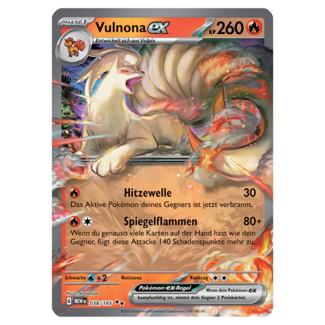 Vulnona ex MEW 038 – holografische Karte aus dem Deluxe Kampfdeck Vulnona ex