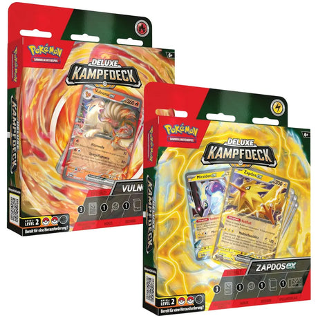 Pokemon Deluxe Kampfdeck Zapdos ex und Vulnona ex – beide Boxen im Überblick