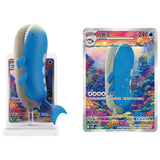 Pokemon Dream Painting Figure Water Set – Wailord-Figur mit CN Promo-Karte 241/SV-P (240 KP) auf Acryl-Kartenstaender