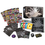Inhalt der Pokemon Dunkelnacht Top Trainer Box mit Boostern und Zubehör – bei CardsRfun