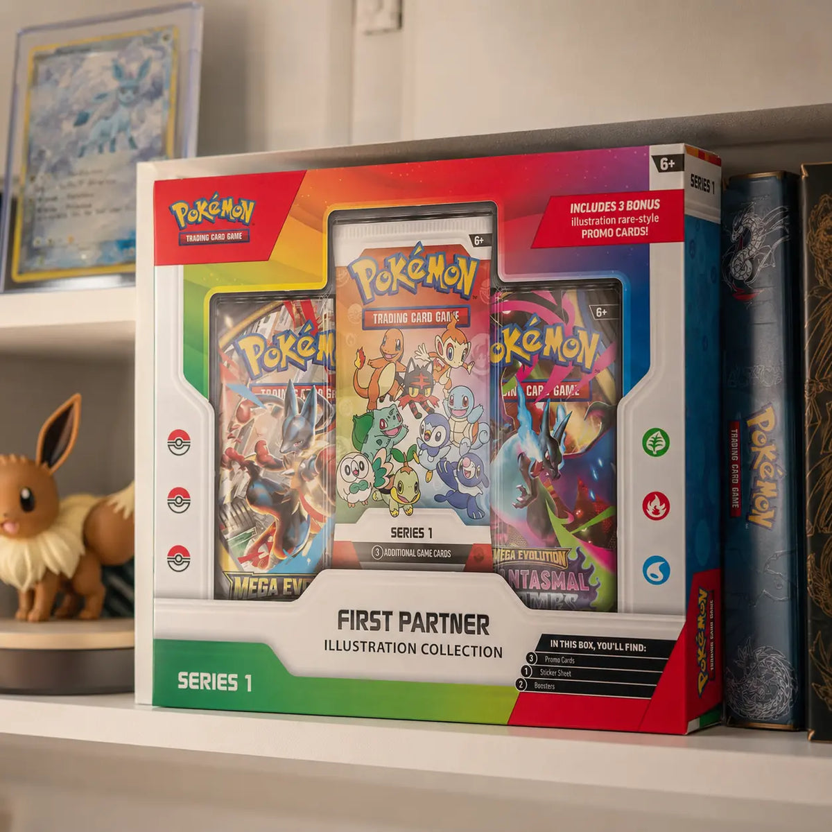 Pokemon First Partner Illustration Collection Series 1 Box im Regal – Lifestyle CardsRfun