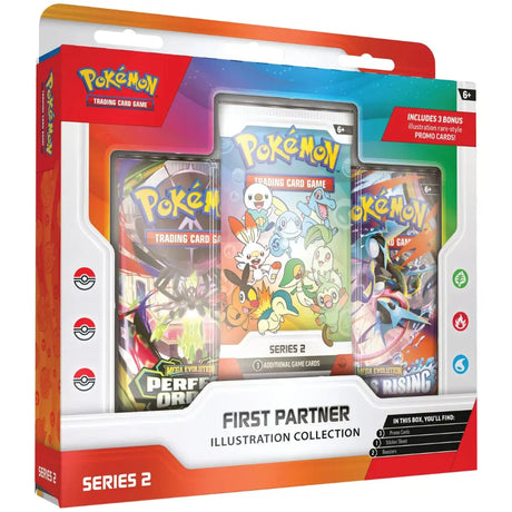 Pokemon First Partner Illustration Collection Series 2 – Box mit Perfect Order, Chaos Rising und Promo-Pack