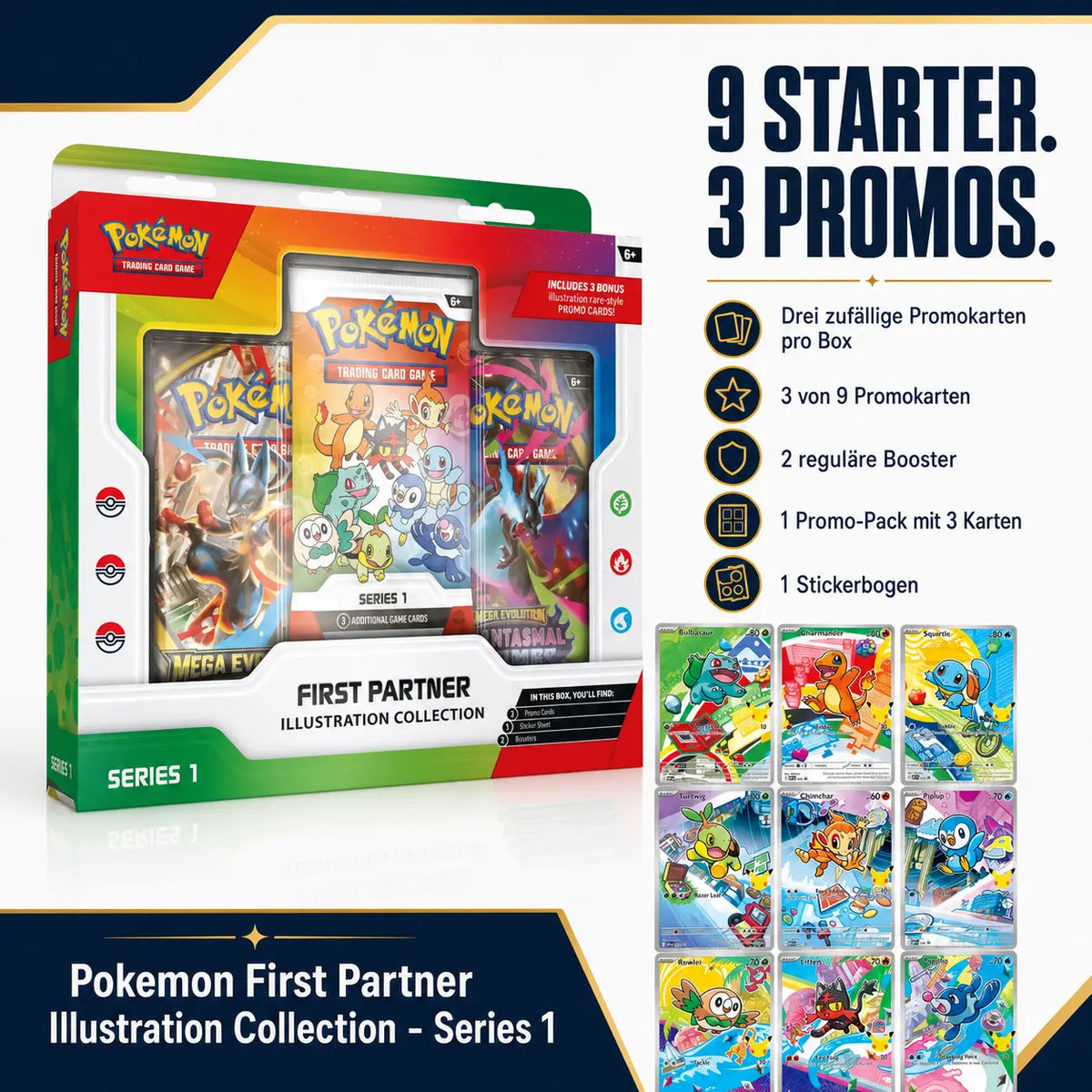 Pokemon First Partner Illustration Collection - Series 1