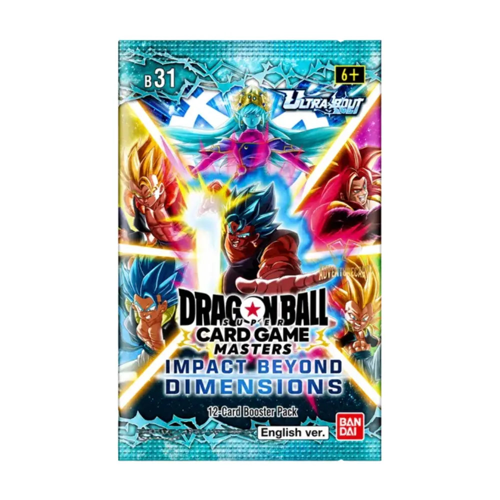 Dragon Ball Super Masters B31 Impact Beyond Dimensions Booster Pack English ver. – 12 Karten – bei CardsRfun