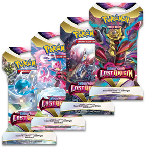 Pokemon Lost Origin Sleeved Booster – alle vier Artwork-Varianten: Giratina, Kyurem, Zoroark und Enamorus