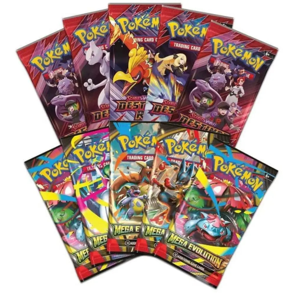 Pokemon Lugia ex & Latias ex Premium Collection – 10 Booster Packs aus Destined Rivals und Mega Evolution