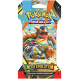 Pokemon Mega Evolution Sleeved Booster – Mega Kangaskhan Artwork-Variante, orange-blaues Design mit Kangaskhan und Kleinem