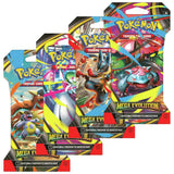 Pokemon Mega Evolution Sleeved Booster – drei Varianten gefaechert: Mega Kangaskhan, Mega Lucario und Mega Venusaur Artwork