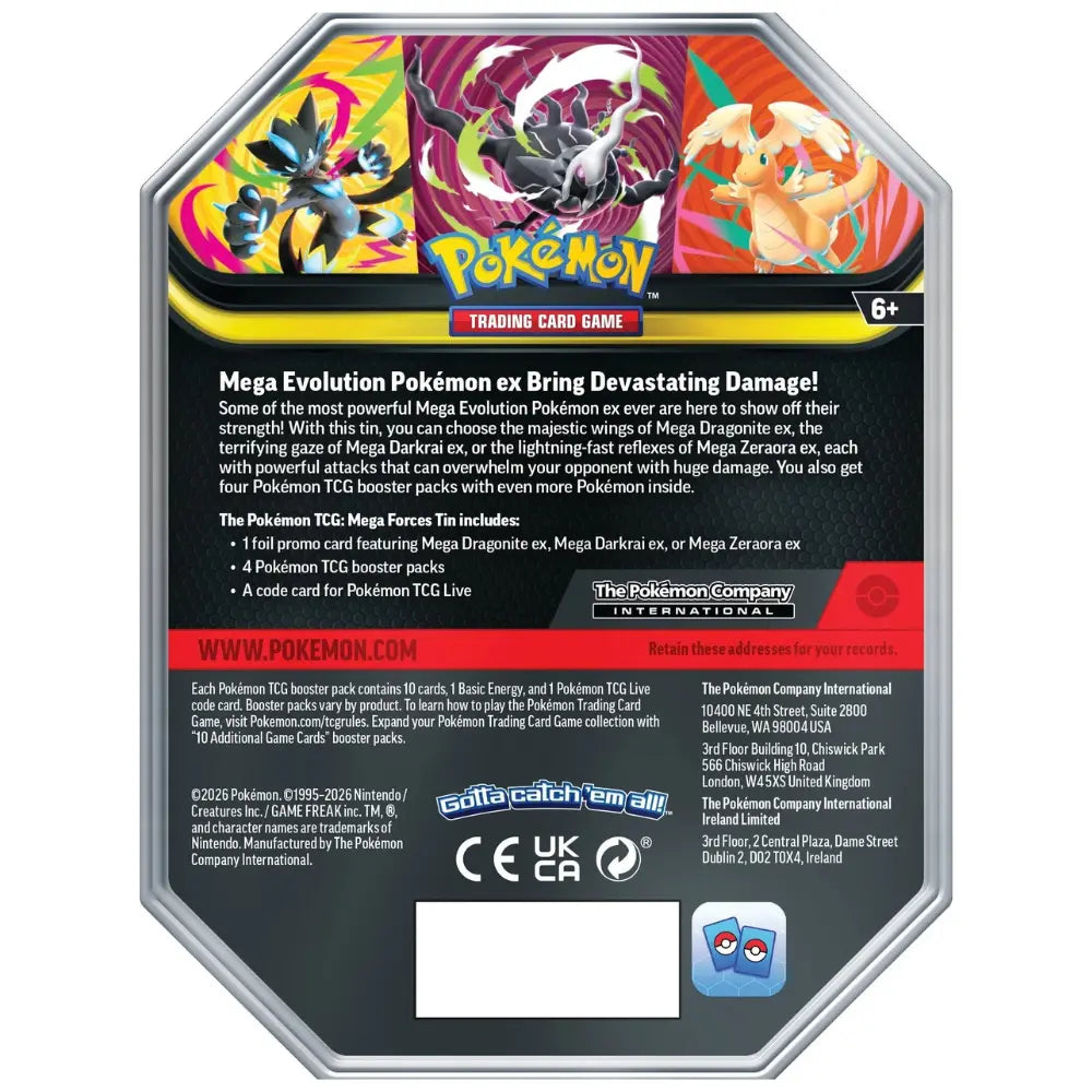 Pokemon Mega Forces Tin