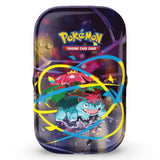 Pokemon Mega Heroes Mini Tin – Mega Bisaflor Variante mit gelb-grueenem Swirl-Artwork auf weissem Hintergrund