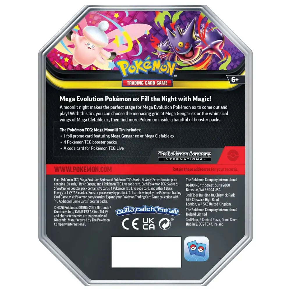 Pokemon Mega Moonlight Tin CardsRfun