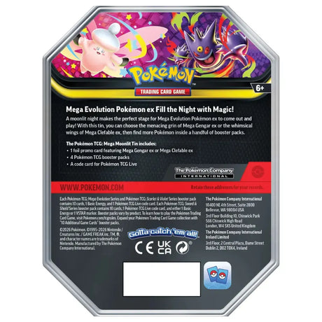 Pokemon Mega Moonlight Tin CardsRfun