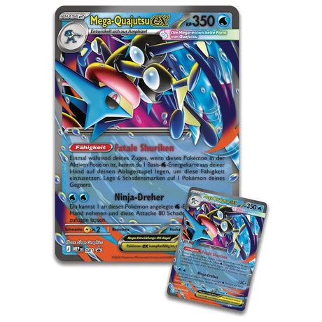 Pokemon Mega-Quajutsu-ex Foil-Promokarte MEP DE 081 und Oversize-Wackelbild – bei CardsRfun