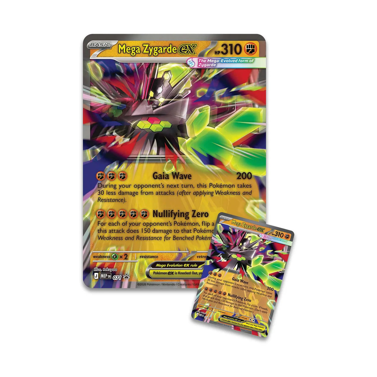 Mega Zygarde ex Promokarte MEP 071 Detailansicht – bei CardsRfun